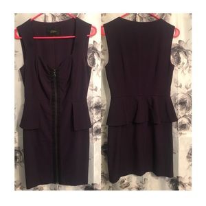 Dark purple peplum dress